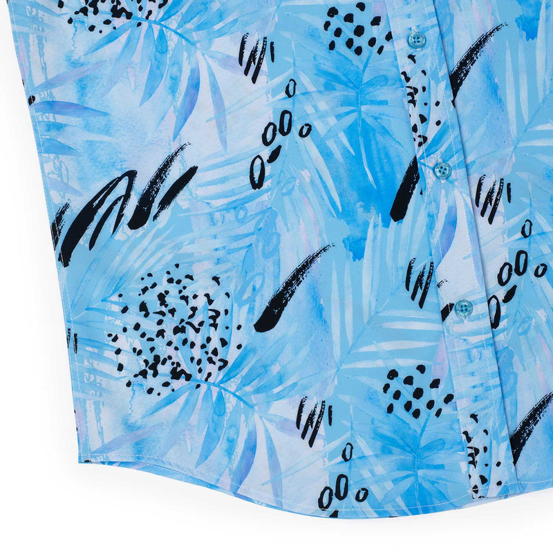 RSVLTS Blueberry Bomb Blast KUNUFLEX Short Sleeve Shirt in Blue — detail 4