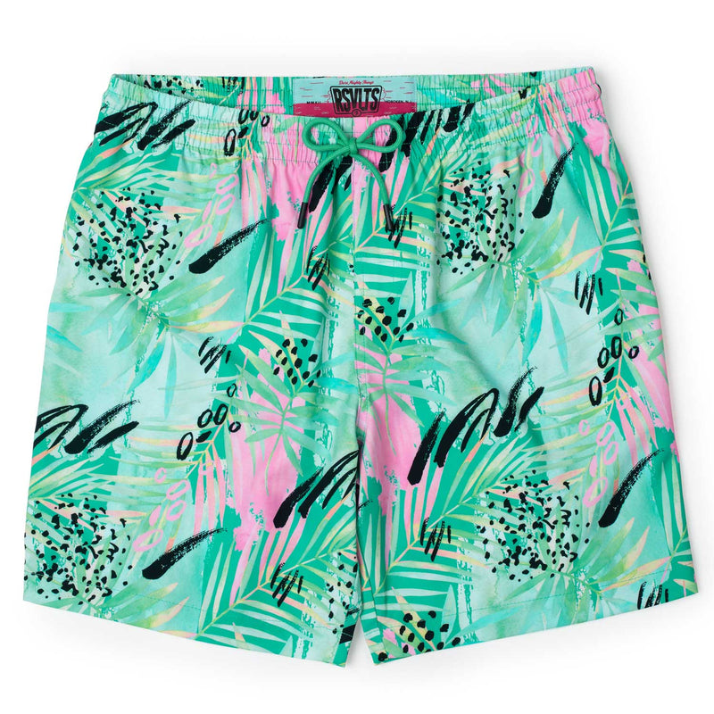 RSVLTS Dragon Fruit Hybrid Shorts in Green — front view