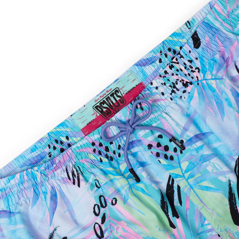 RSVLTS Purple Stuff Hybrid Shorts in Blue — detail 3