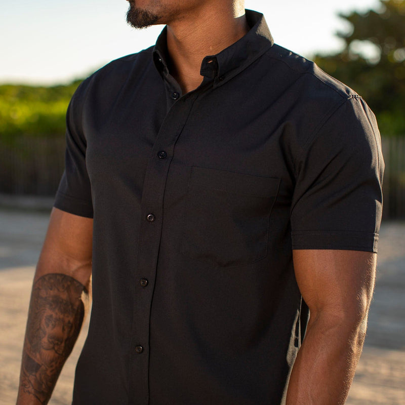 RSVLTS Black Sand Beach KUNUFLEX Short Sleeve Shirt — detail 2
