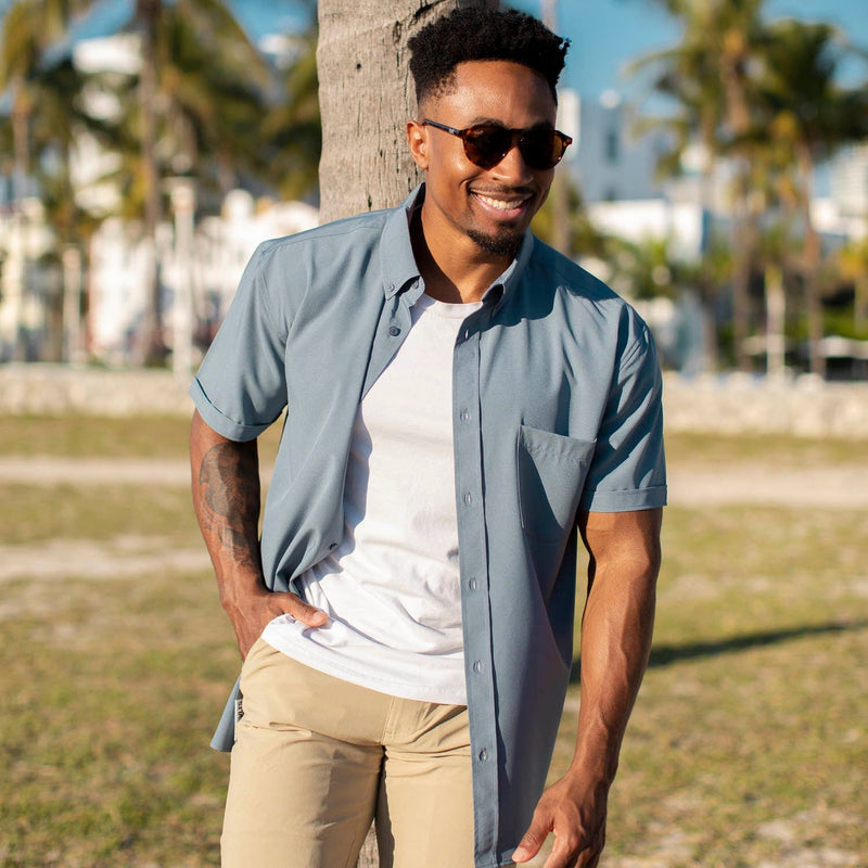 RSVLTS Summer Storm KUNUFLEX Short Sleeve Shirt — detail 3