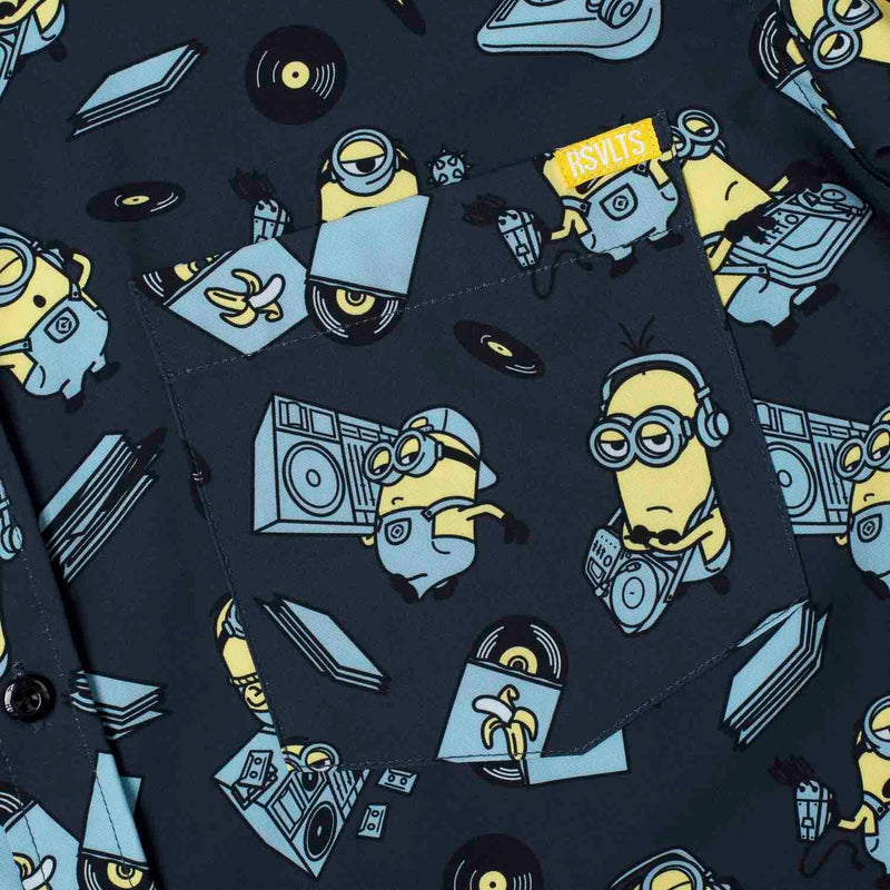 RSVLTS Minionmix KUNUFLEX Short Sleeve Shirt in Blue — detail 2