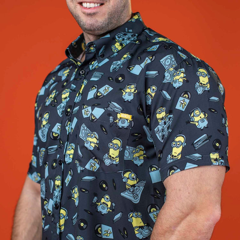 RSVLTS Minionmix KUNUFLEX Short Sleeve Shirt in Blue — detail 4