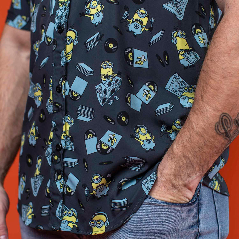 RSVLTS Minionmix KUNUFLEX Short Sleeve Shirt in Blue — detail 7