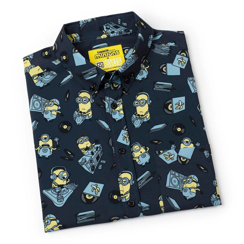 RSVLTS Minionmix KUNUFLEX Short Sleeve Shirt in Blue — detail 8