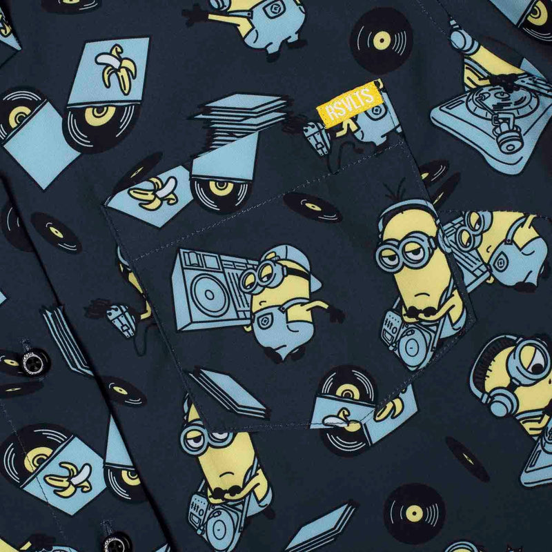 RSVLTS Minionmix Women's KUNUFLEX Short Sleeve Shirt in Blue — detail 3