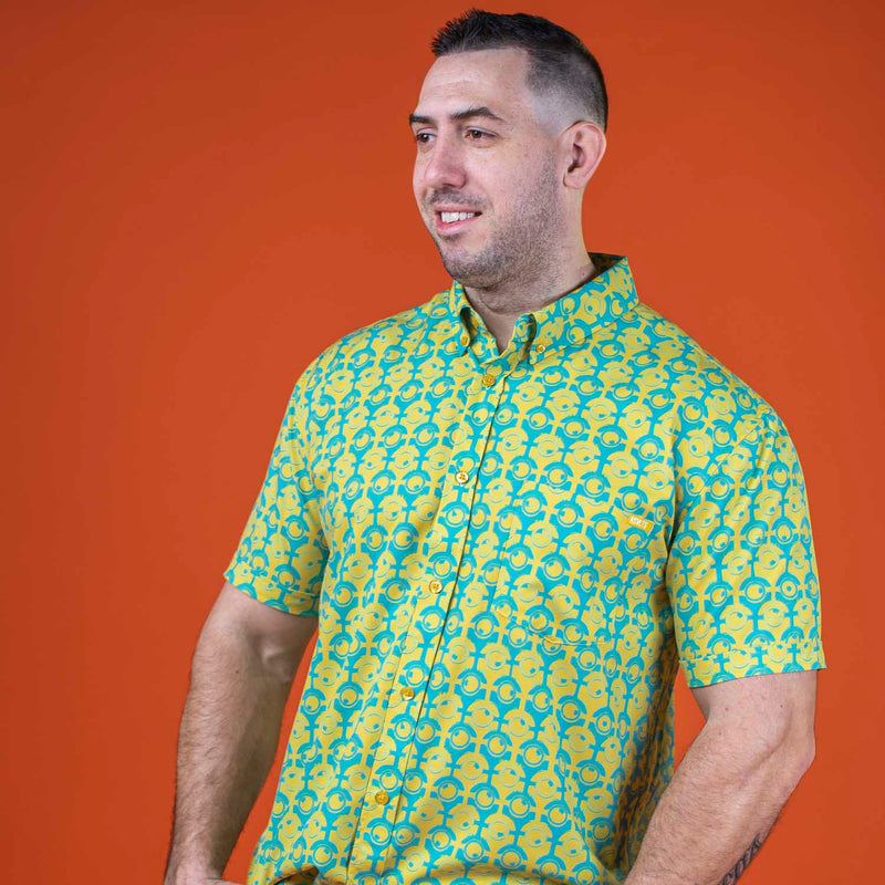 RSVLTS For Your Eye Only KUNUFLEX Short Sleeve Shirt in Blue — detail 6