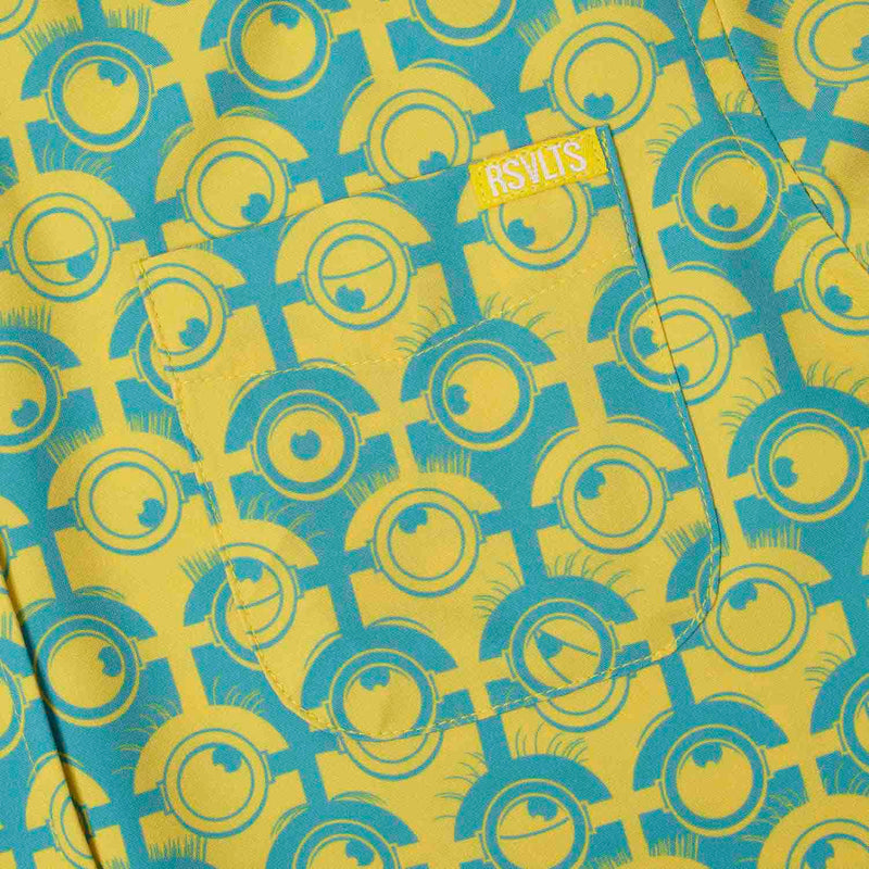 RSVLTS For Your Eye Only Youth KUNUFLEX Short Sleeve Shirt in Blue — detail 3