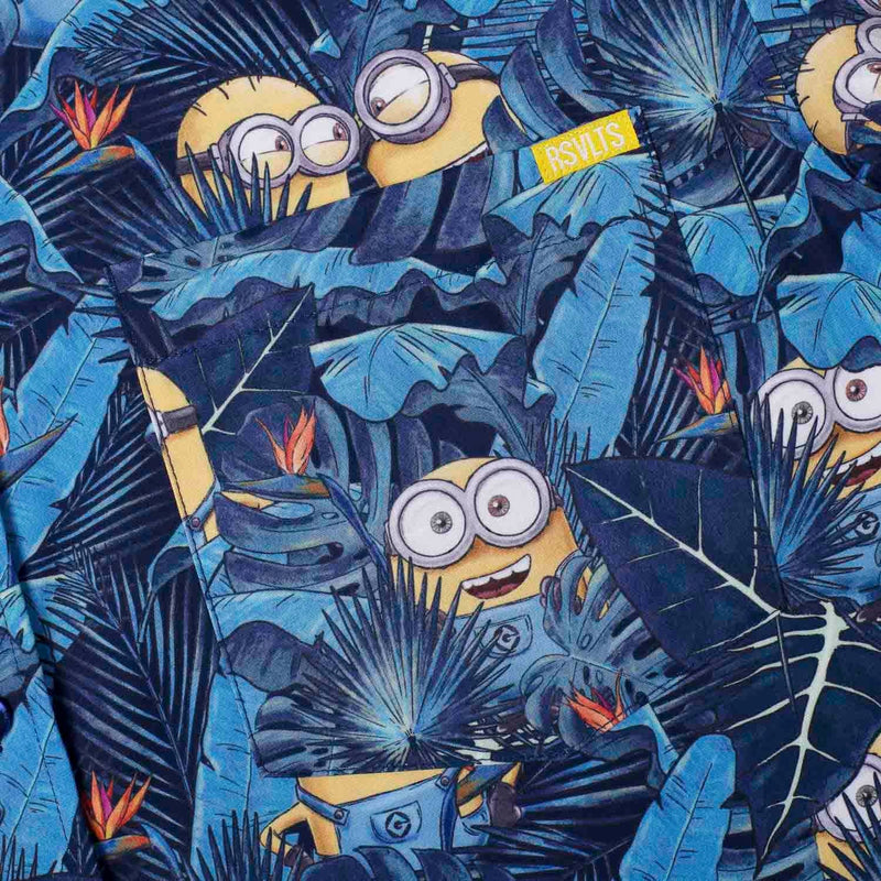 RSVLTS In Search of BA NA NA KUNUFLEX Short Sleeve Shirt in Blue — detail 3