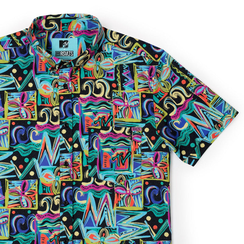 RSVLTS Panama City Beach KUNUFLEX Short Sleeve Shirt in Multicolor — front view