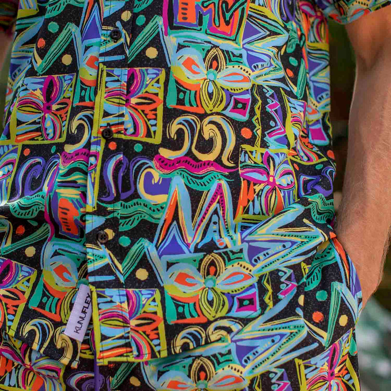 RSVLTS Panama City Beach KUNUFLEX Short Sleeve Shirt in Multicolor — detail 6