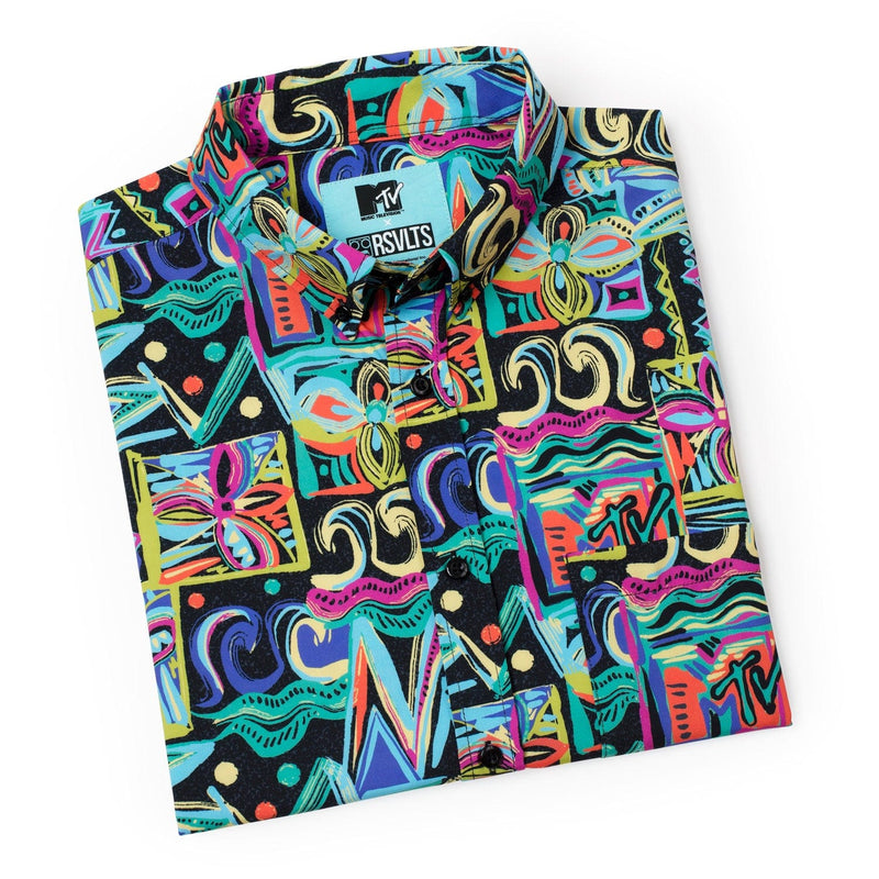 RSVLTS Panama City Beach KUNUFLEX Short Sleeve Shirt in Multicolor — detail 7