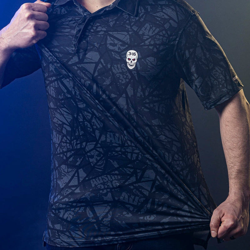 RSVLTS Tee Time 3:16 All-Day Polo in Black — detail 4