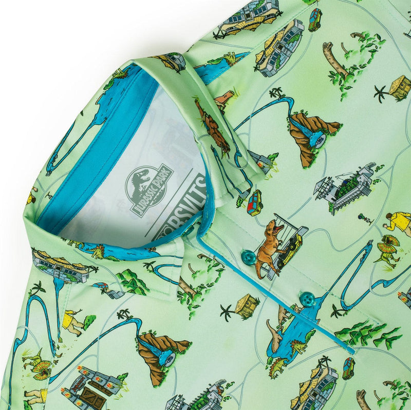 RSVLTS Park Map All-Day Polo in Green — detail 2