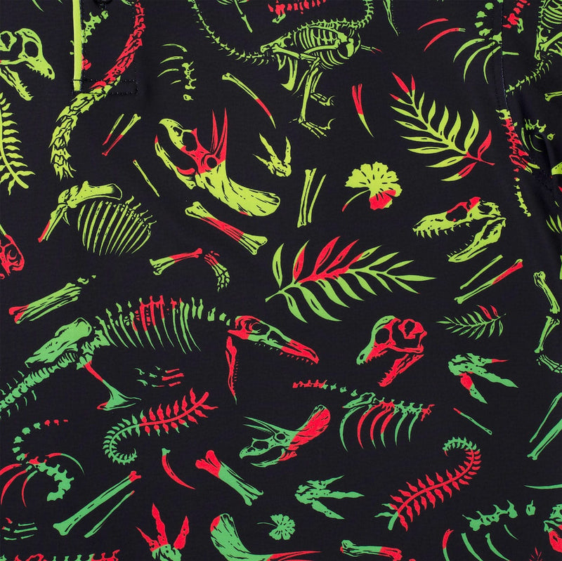 RSVLTS Fossil Records All-Day Polo in Black — detail 4