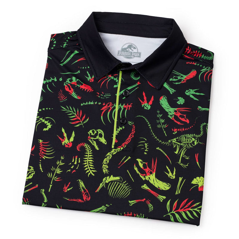 RSVLTS Fossil Records All-Day Polo in Black — detail 7