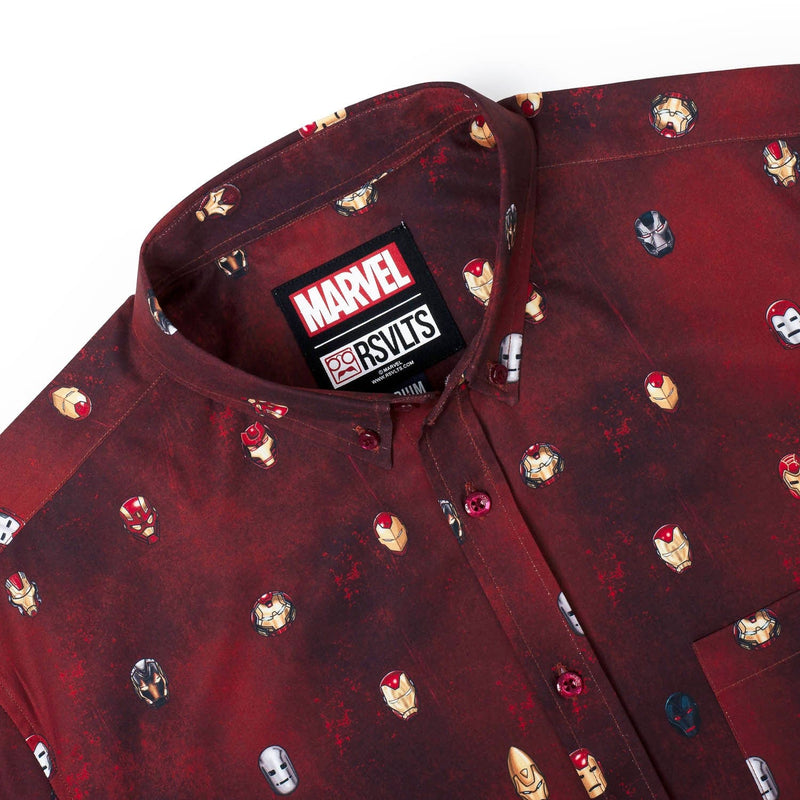 RSVLTS Lil Starks KUNUFLEX Short Sleeve Shirt in Red — detail 3
