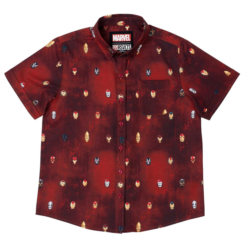 RSVLTS Lil Starks Youth KUNUFLEX Short Sleeve Shirt in Red — front view