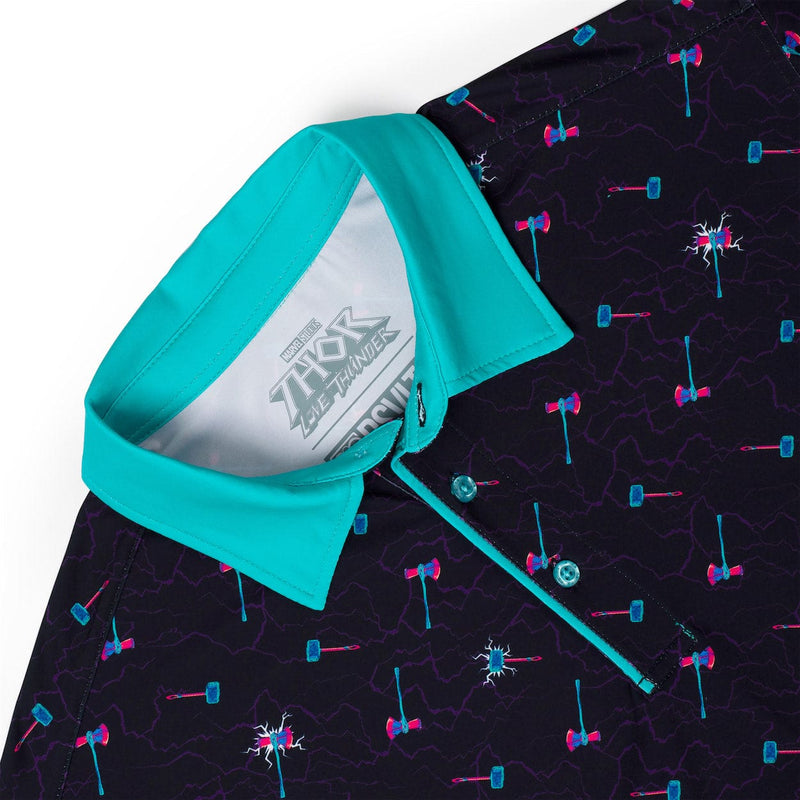 RSVLTS Mjolnir & Stormbreaker All-Day Polo in Black — detail 2