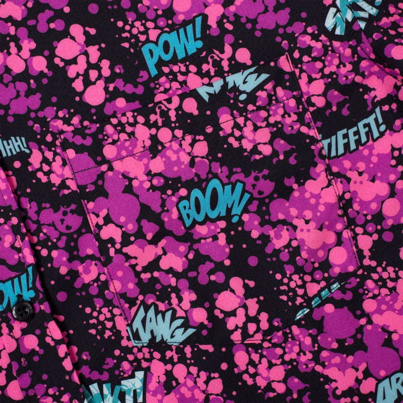 RSVLTS Fightin' Words KUNUFLEX Short Sleeve Shirt in Pink — detail 2