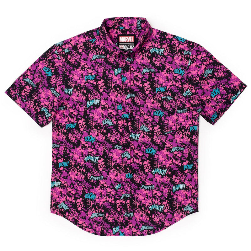 RSVLTS Fightin' Words KUNUFLEX Short Sleeve Shirt in Pink — detail 3