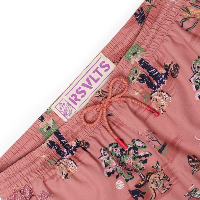 RSVLTS Land Down Under Hybrid Shorts in Brown — detail 3