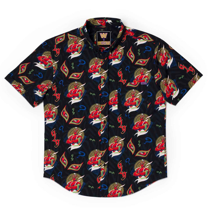 RSVLTS The Masked Man KUNUFLEX Short Sleeve Shirt in Black — detail 2
