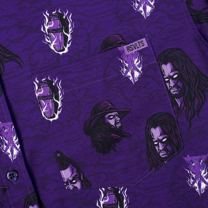 RSVLTS The Deadman KUNUFLEX Short Sleeve Shirt in Purple — detail 3
