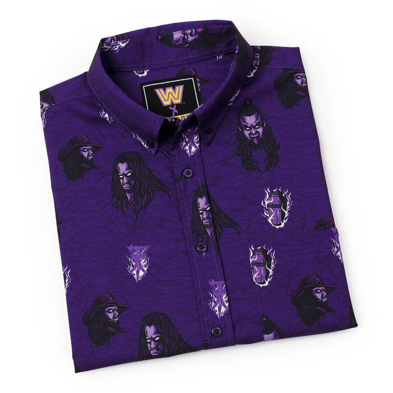 RSVLTS The Deadman KUNUFLEX Short Sleeve Shirt in Purple — detail 8