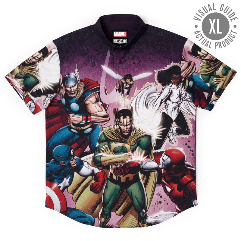 RSVLTS Asgard’s Worst KUNUFLEX Short Sleeve Shirt in Black — detail 11