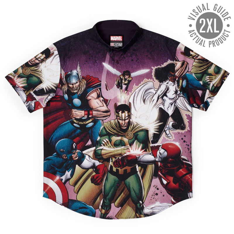 RSVLTS Asgard’s Worst KUNUFLEX Short Sleeve Shirt in Black — detail 12