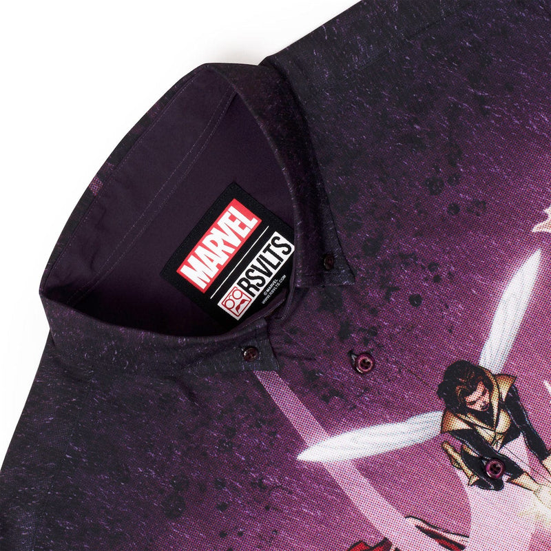 RSVLTS Asgard’s Worst KUNUFLEX Short Sleeve Shirt in Black — detail 3