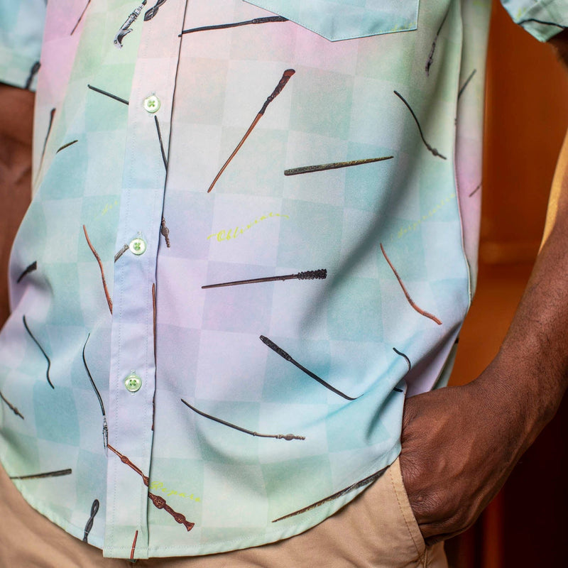 RSVLTS Ollivander’s Boldest KUNUFLEX Short Sleeve Shirt in Multicolor — detail 7