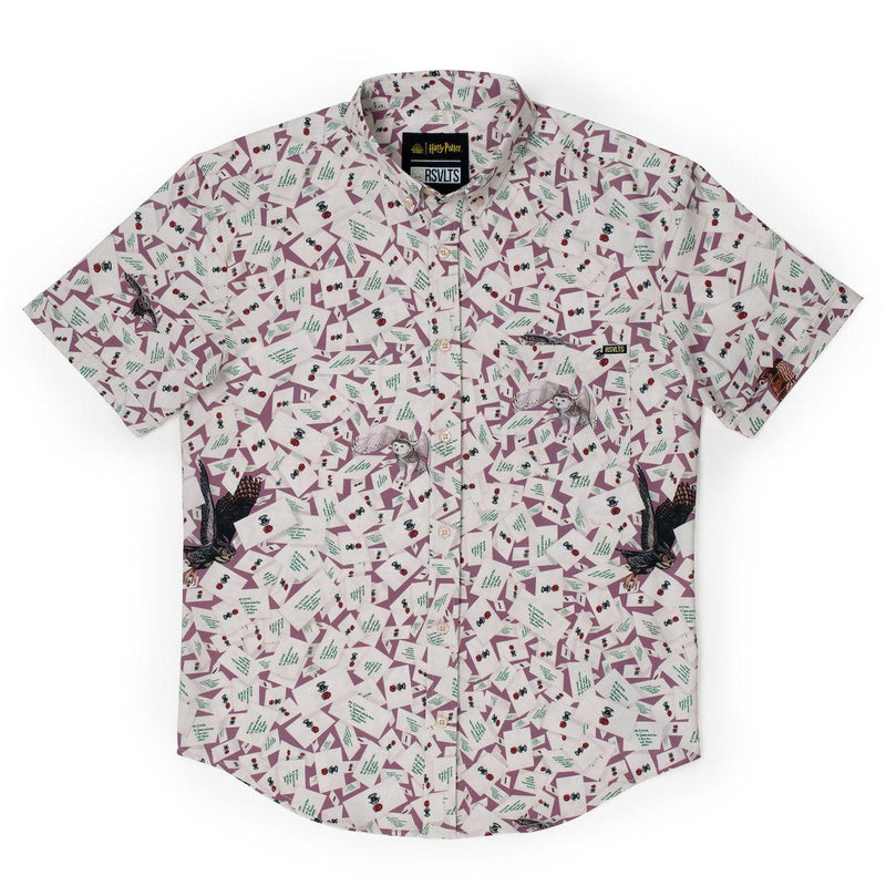 RSVLTS Dear Mr. Potter KUNUFLEX Short Sleeve Shirt in Neutral — detail 3