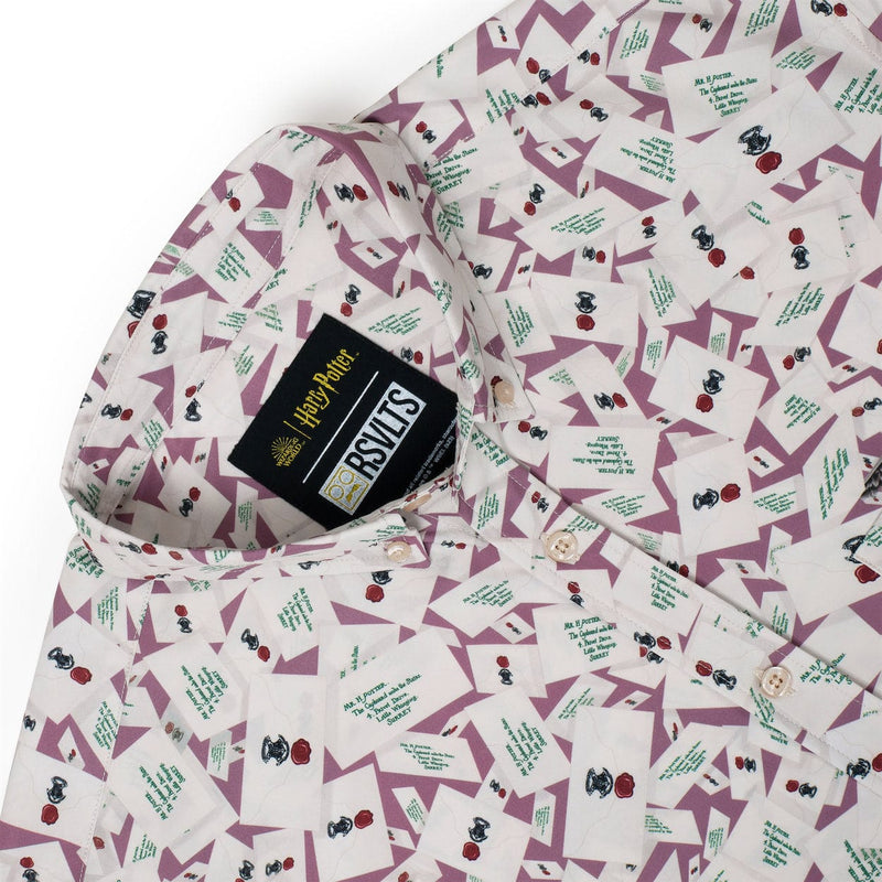 RSVLTS Dear Mr. Potter KUNUFLEX Short Sleeve Shirt in Neutral — detail 6