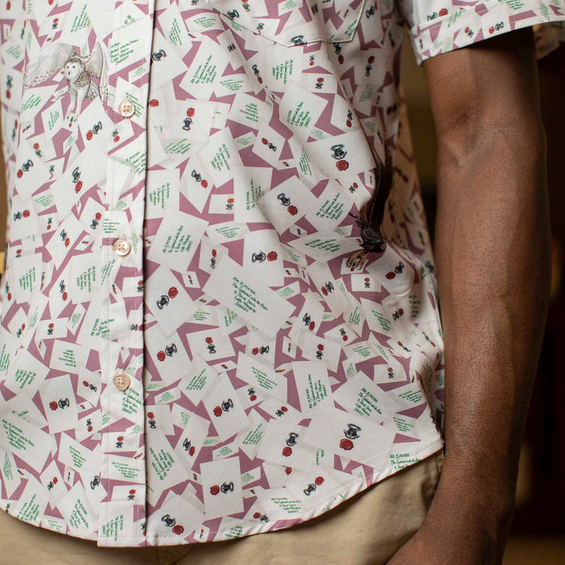 RSVLTS Dear Mr. Potter KUNUFLEX Short Sleeve Shirt in Neutral — detail 7