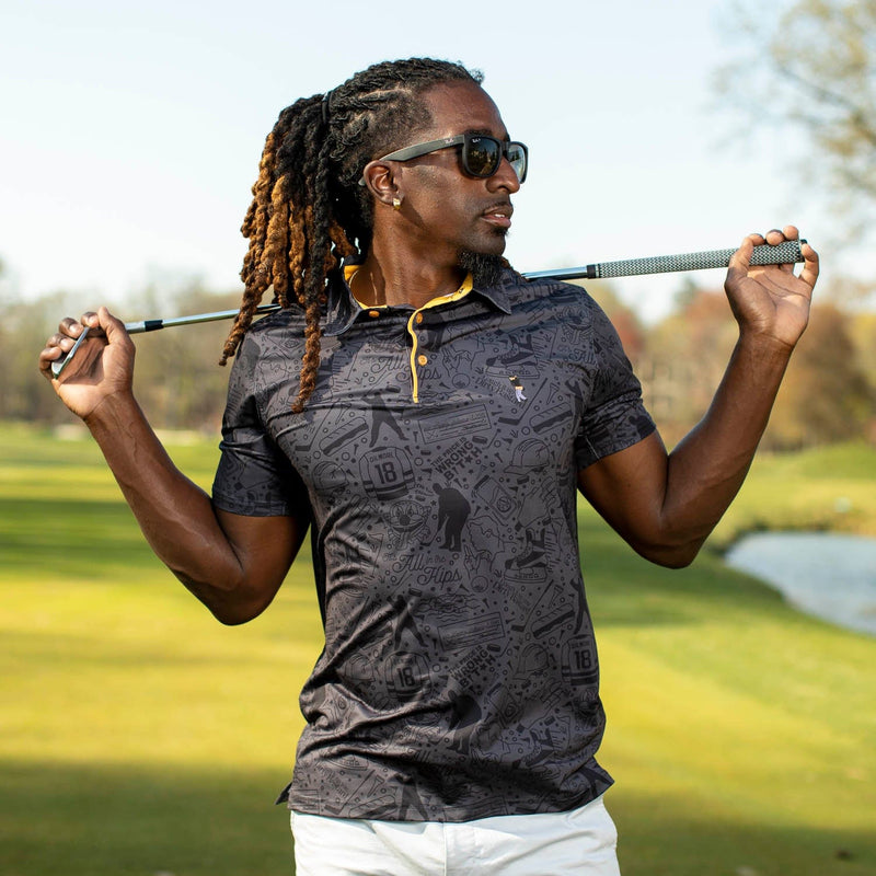 RSVLTS Just Tap It In All-Day Polo in Black — detail 2