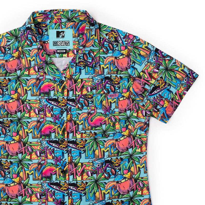 RSVLTS Cancun Women's KUNUFLEX Short Sleeve Shirt in Multicolor — detail 2