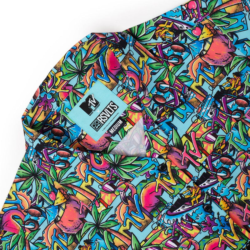 RSVLTS Cancun Women's KUNUFLEX Short Sleeve Shirt in Multicolor — detail 3