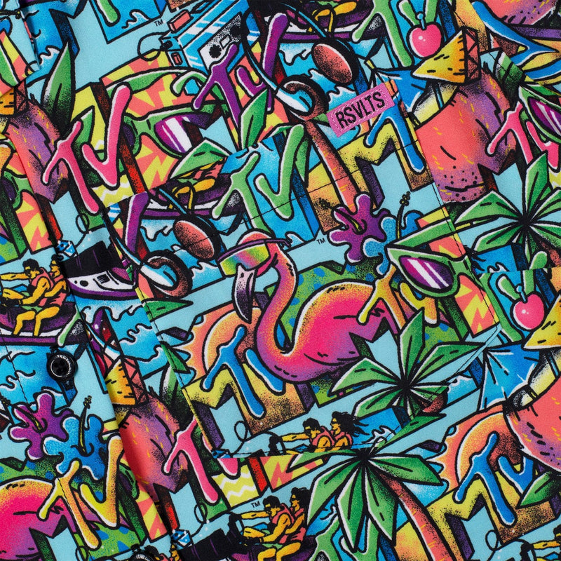 RSVLTS Cancun Women's KUNUFLEX Short Sleeve Shirt in Multicolor — detail 4