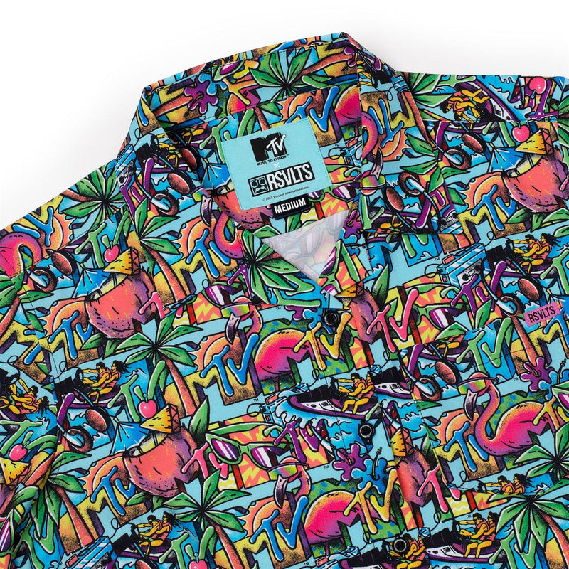 RSVLTS Cancun Women's KUNUFLEX Short Sleeve Shirt in Multicolor — detail 6