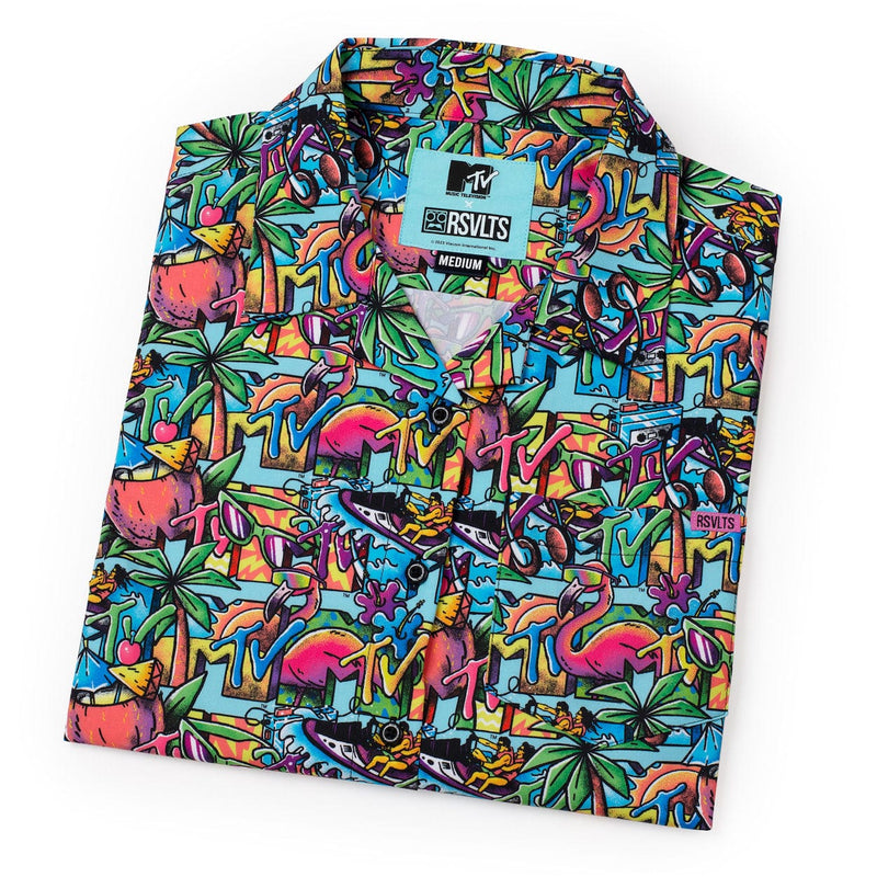 RSVLTS Cancun Women's KUNUFLEX Short Sleeve Shirt in Multicolor — detail 9