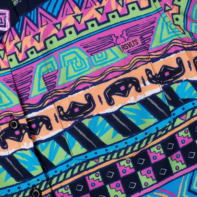 RSVLTS Daytona Beach Women's KUNUFLEX Short Sleeve Shirt in Multicolor — detail 4