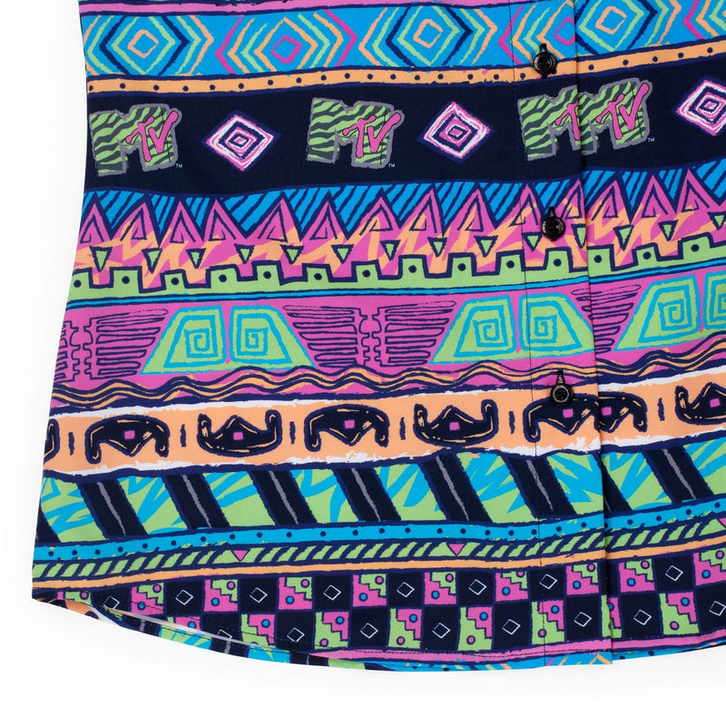 RSVLTS Daytona Beach Women's KUNUFLEX Short Sleeve Shirt in Multicolor — detail 5