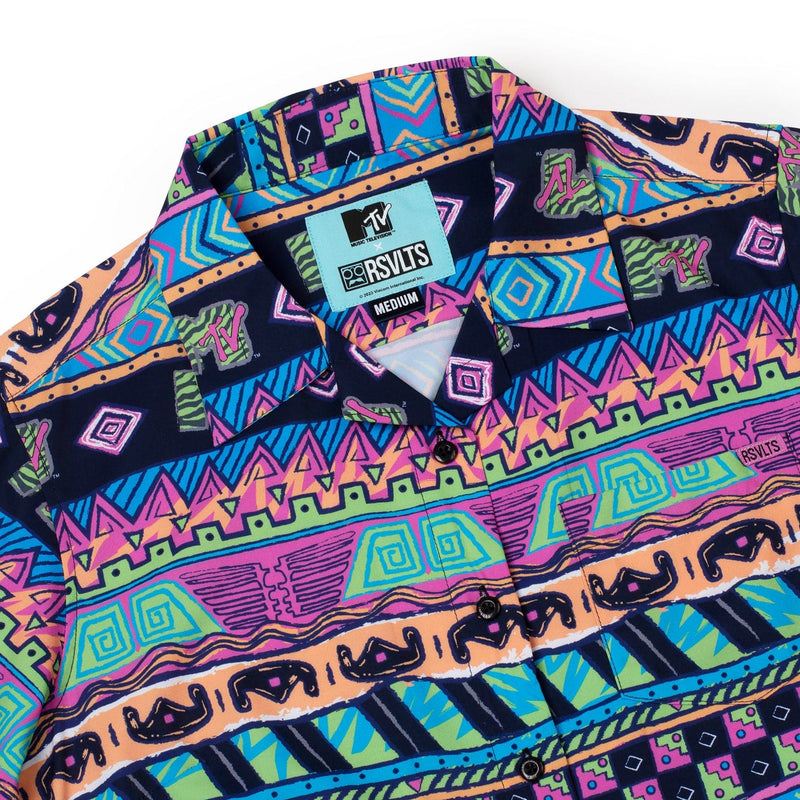 RSVLTS Daytona Beach Women's KUNUFLEX Short Sleeve Shirt in Multicolor — detail 6