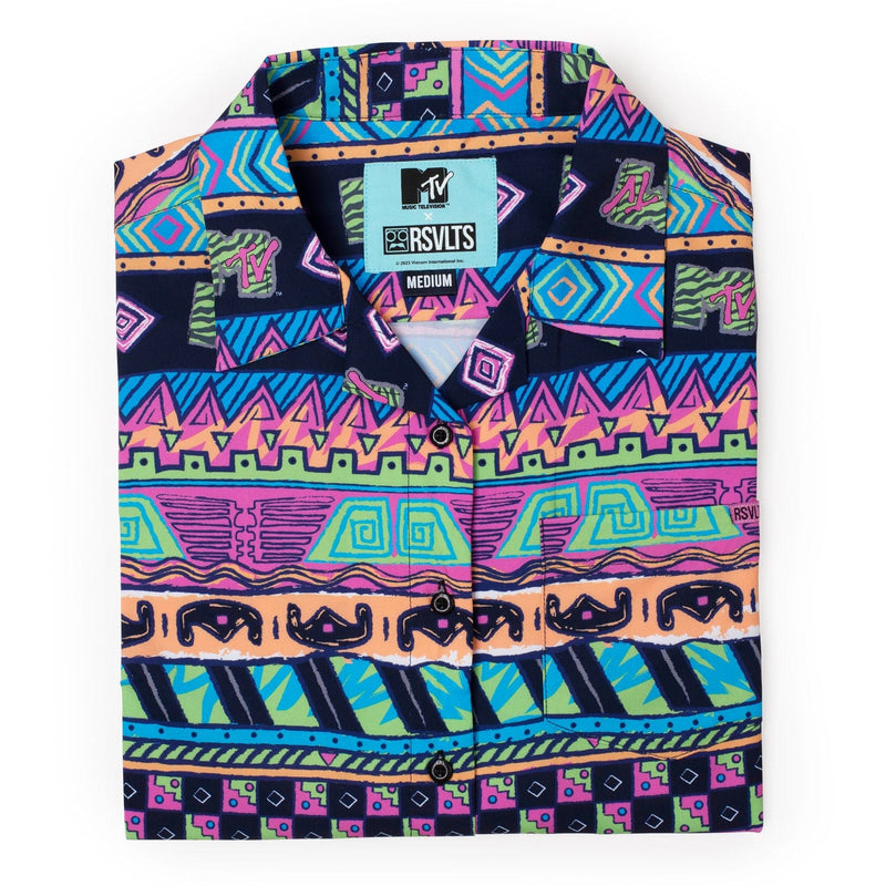 RSVLTS Daytona Beach Women's KUNUFLEX Short Sleeve Shirt in Multicolor — detail 7