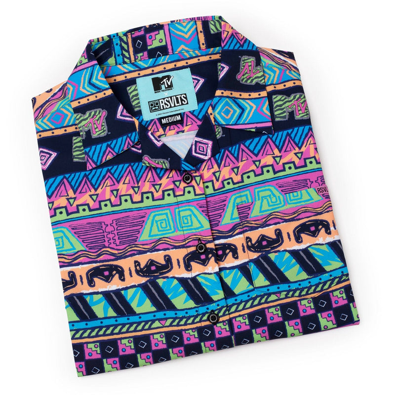 RSVLTS Daytona Beach Women's KUNUFLEX Short Sleeve Shirt in Multicolor — detail 8