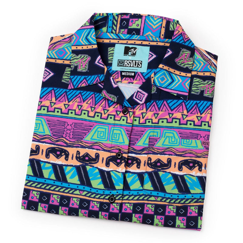 RSVLTS Daytona Beach Women's KUNUFLEX Short Sleeve Shirt in Multicolor — detail 9