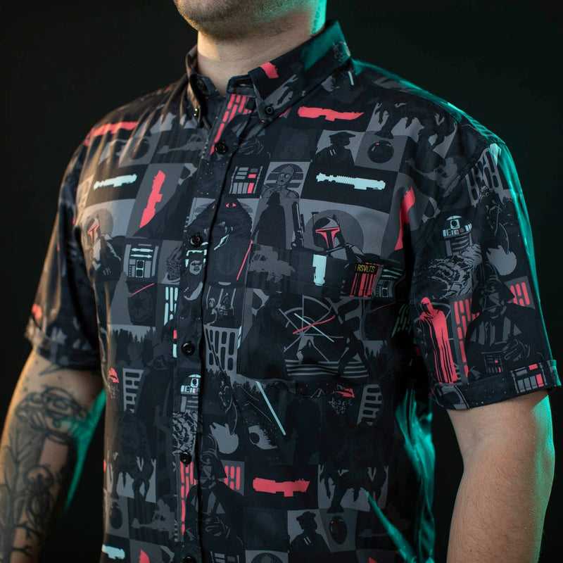 RSVLTS Trilogy’s End KUNUFLEX Short Sleeve Shirt in Black — detail 3