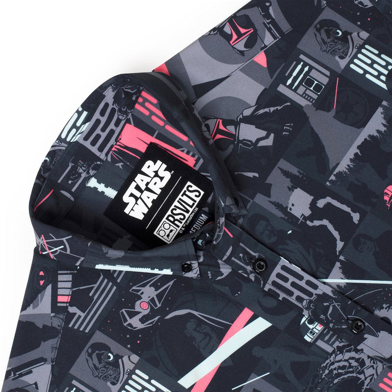 RSVLTS Trilogy’s End KUNUFLEX Short Sleeve Shirt in Black — detail 4